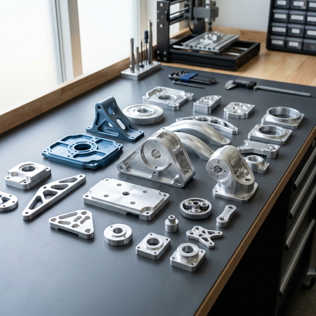 Precision finished aluminum aerospace components machined using multi-axis CNC milling centers. - Image 1