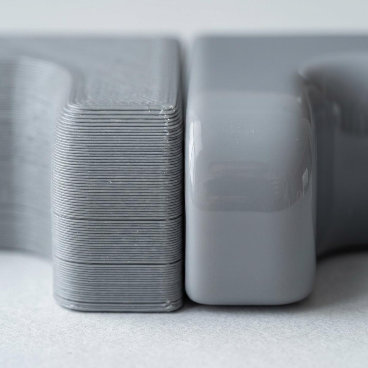 Comparing surface layers, resin parts, and physical filament spools at ThinkToReality. - Image 1
